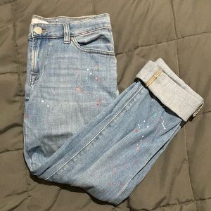 Loft low-rise cuffed boyfriend jeans